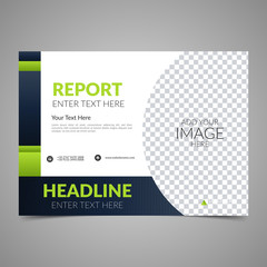 Elegant green business brochure design. Business flyer design layout template. Can be use for annual report, poster or cover. Modern publication poster magazine. Flat style vector illustration.