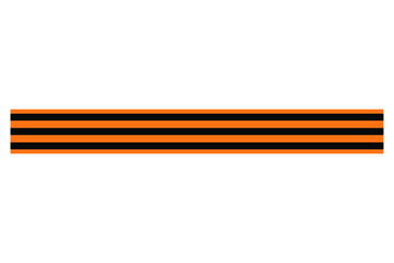 St. George's ribbon vector illustration of an orange and black striped background