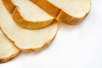 Layers of sliced bread loaf.