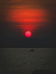 A fishing boat at sunrise - Rembang, Jawa Tengah, Indonesia