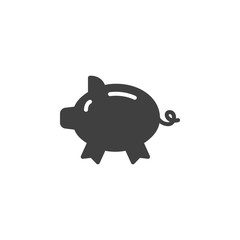 Piggy bank vector icon. filled flat sign for mobile concept and web design. Moneybox glyph icon. Symbol, logo illustration. Vector graphics