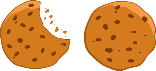 Tasty oatmeal cookies with chocolate chips