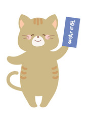 お年玉をもらった猫