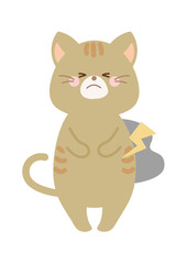 おなかが痛い　腹痛の猫