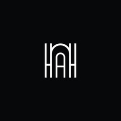 Professional Innovative Initial AH logo and HA logo. Letter AH HA Minimal elegant Monogram. Premium Business Artistic Alphabet symbol and sign