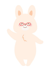 メガネをかけたうさぎ