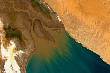 High resolution image of Colorado River Delta in Mexico - contains modified Copernicus Sentinel...