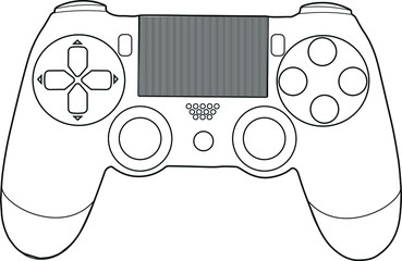 video game controller on white background