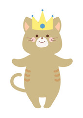 王冠をかぶった猫