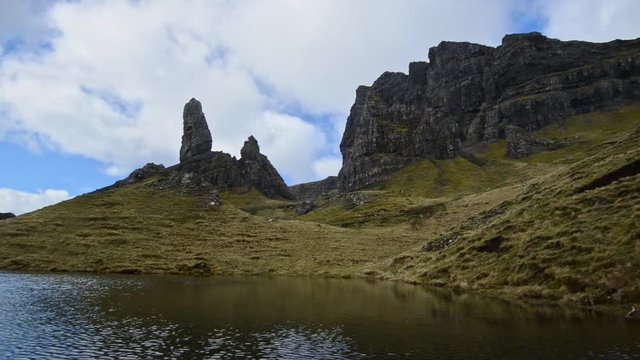The old man of stor Wide angle, water in the foregound
