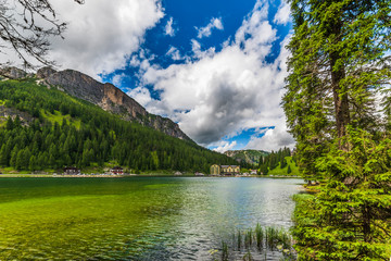 Dolomites. Misurina lake. UNESCO.