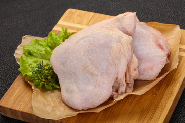 Raw chicken hip