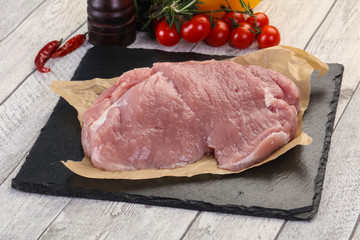 Raw pork meat