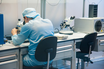 Interior of modern research laboratory