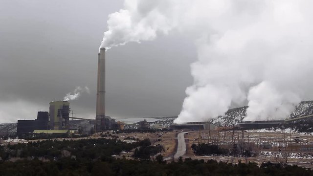 Time-Lapse of a coal fired power plant