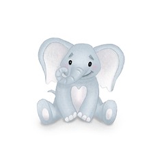 Illustration for children. Cute elephant.