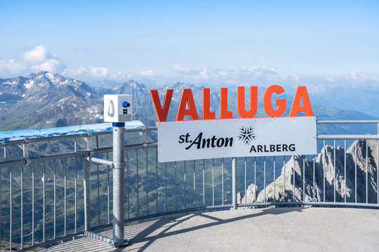 Platform at Valluga on the top of mountains in St.Anton, Austria