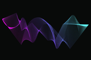 EPS 10 vector. Futuristic colorful background. Backdrop with lines and waves.	