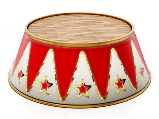 Circus arena stand isolated on white background. 3D illustration © Destina