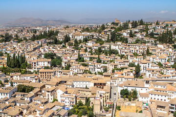 Fototapeta na wymiar View of the historical city of Granada, Spain