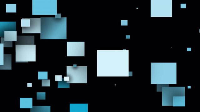 Abstract digital element pattern background.Blue rectangle texture decoration with alpha channel 4K

