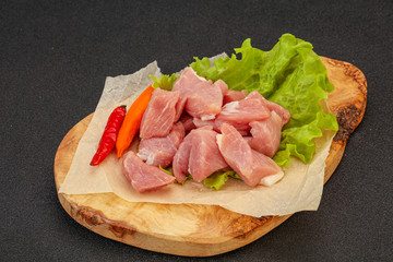 Raw pork meat for cooking