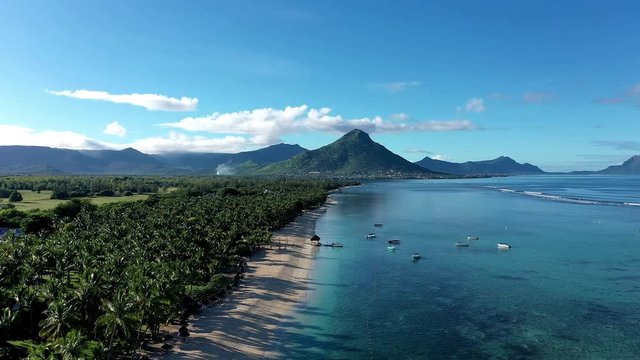 View of beach, Flic-en-Flac, Mauritius
