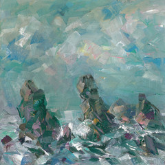 Fototapeta premium cliffs and sea