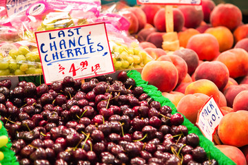 Fresh Food Offering at Seattle Pike Place Market, Washington