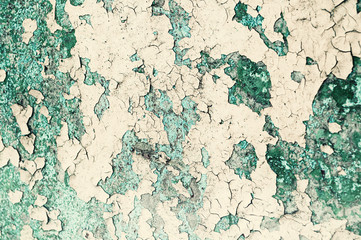 Texturhintergrund - abblätternde Farbe auf der alten rauen Betonoberfläche