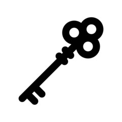 Vector illustration of vintage key icon in flat style isolated - EPS10 symbol for your web site design, logo, app, UI