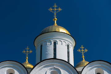 The ortodox church of the Spaso-Preobrazhensky Monastery. Yaroslavl, Russia - 344099176