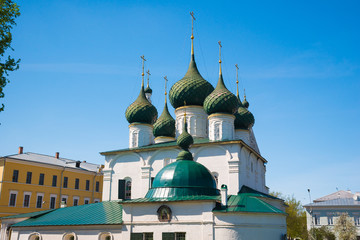 The Church of Spasa na Gorodu - cross four-column temple in Yaroslavl. Golden Ring of Russia. - 344100515