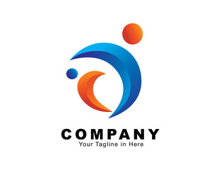 couple human form A initial logo design inspiration