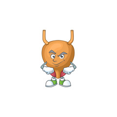 Fototapeta premium Bladder mascot design style with grinning face