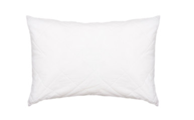 White pillow isolated on white background, used pillow