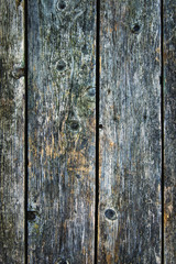 Old wood texture with cracks and knots. Vertical photo.