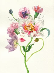 flower girl. fashion illustration. watercolor painting  © Anna Ismagilova