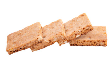 Swiss basil gingerbread cookies isolated on the white