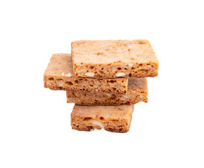 Swiss basil gingerbread cookies isolated on the white