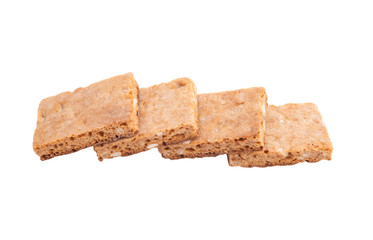 Swiss basil gingerbread cookies isolated on the white