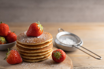 Homemade pancakes with strawberry's