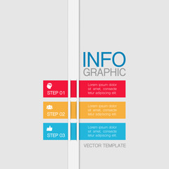 Vector iInfographic template for business, presentations, web design, 3 options.