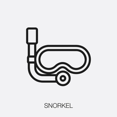 snorkel icon vector sign symbol