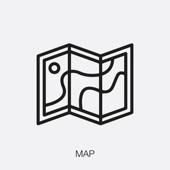 map icon vector sign symbol