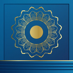 Luxury mandala background with golden arabesque pattern Arabic Islamic east Style Premium Vector