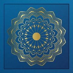 Luxury mandala background with golden arabesque pattern Arabic Islamic east Style Premium Vector
