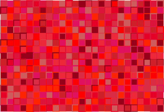 Artistic modern vector background from shades of red random mosaic pattern with random sized shades of red borders, useful for art, backgrounds, wallpapers and wrapping papers, etc