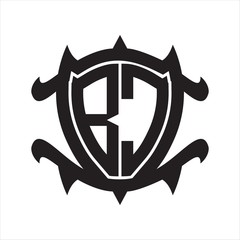 BC Logo monogram isolated with frame shield shape design template