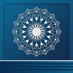 Luxury mandala background with golden arabesque pattern Arabic Islamic east Style Premium Vector